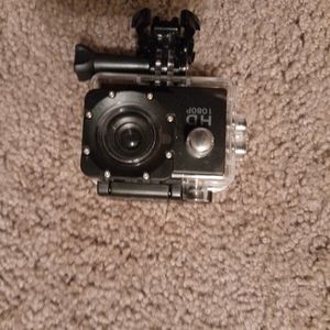 Action camera with mounting accessories